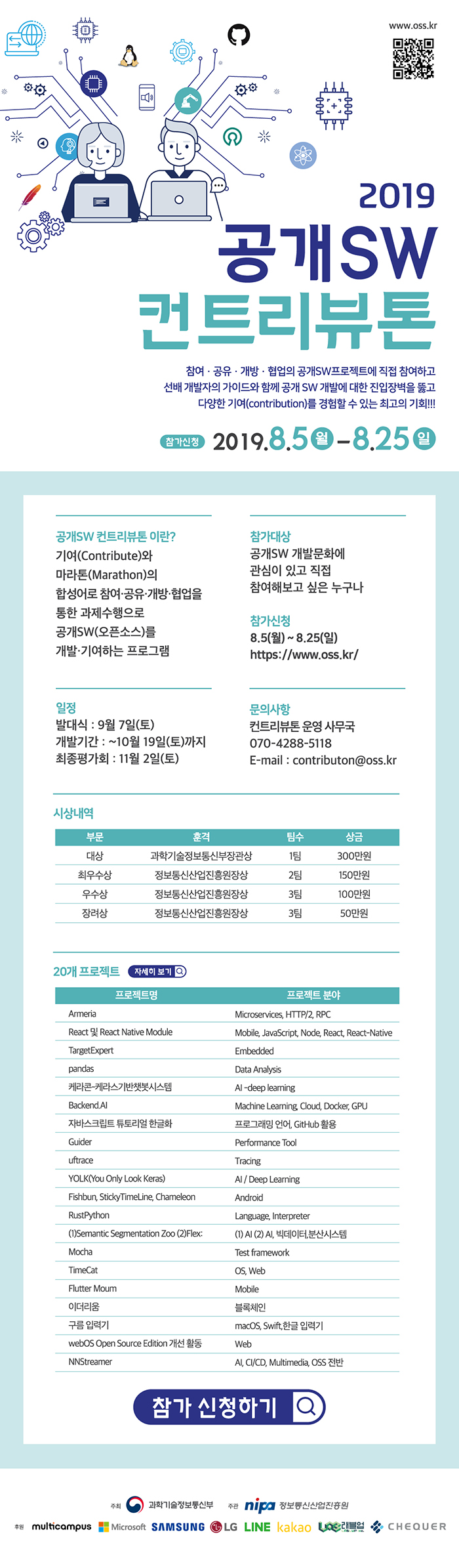 공지사항 - [소프트웨어교육센터] 2019 공개 SW 컨트리뷰톤 참가 지원 안내